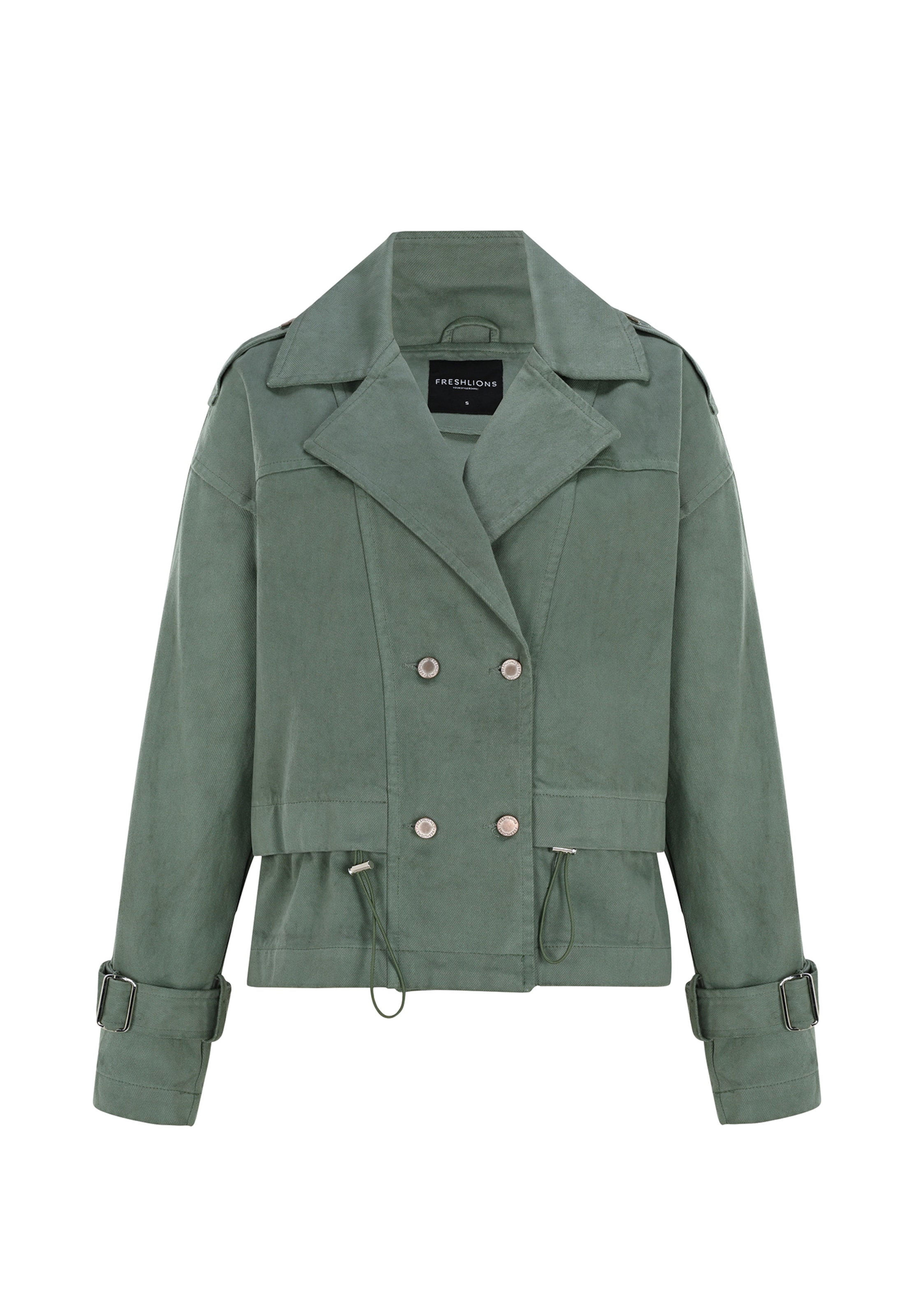 FRESHLIONS Trenchcoat in Grün: Vorderseite