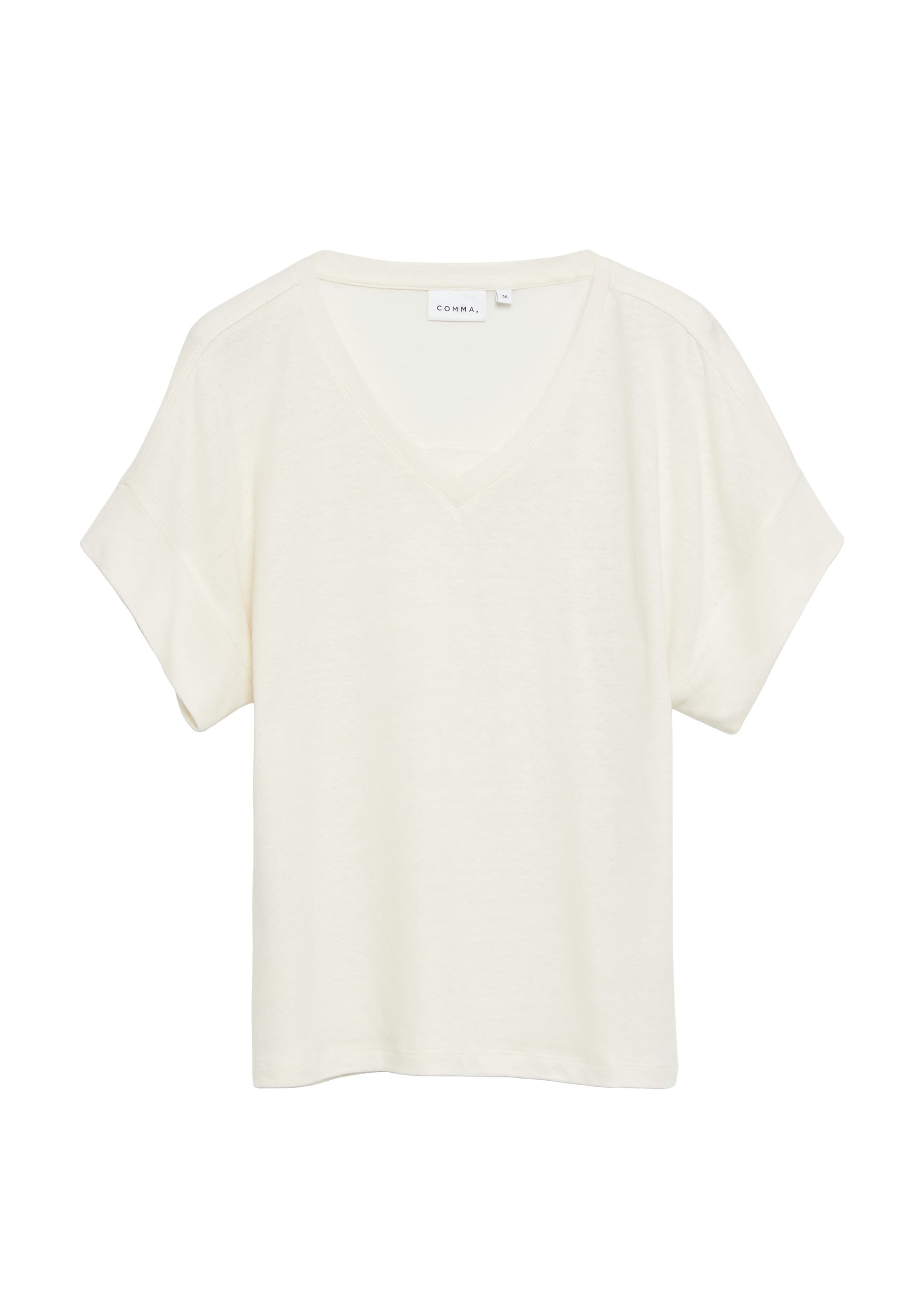 T-shirt COMMA en beige : devant