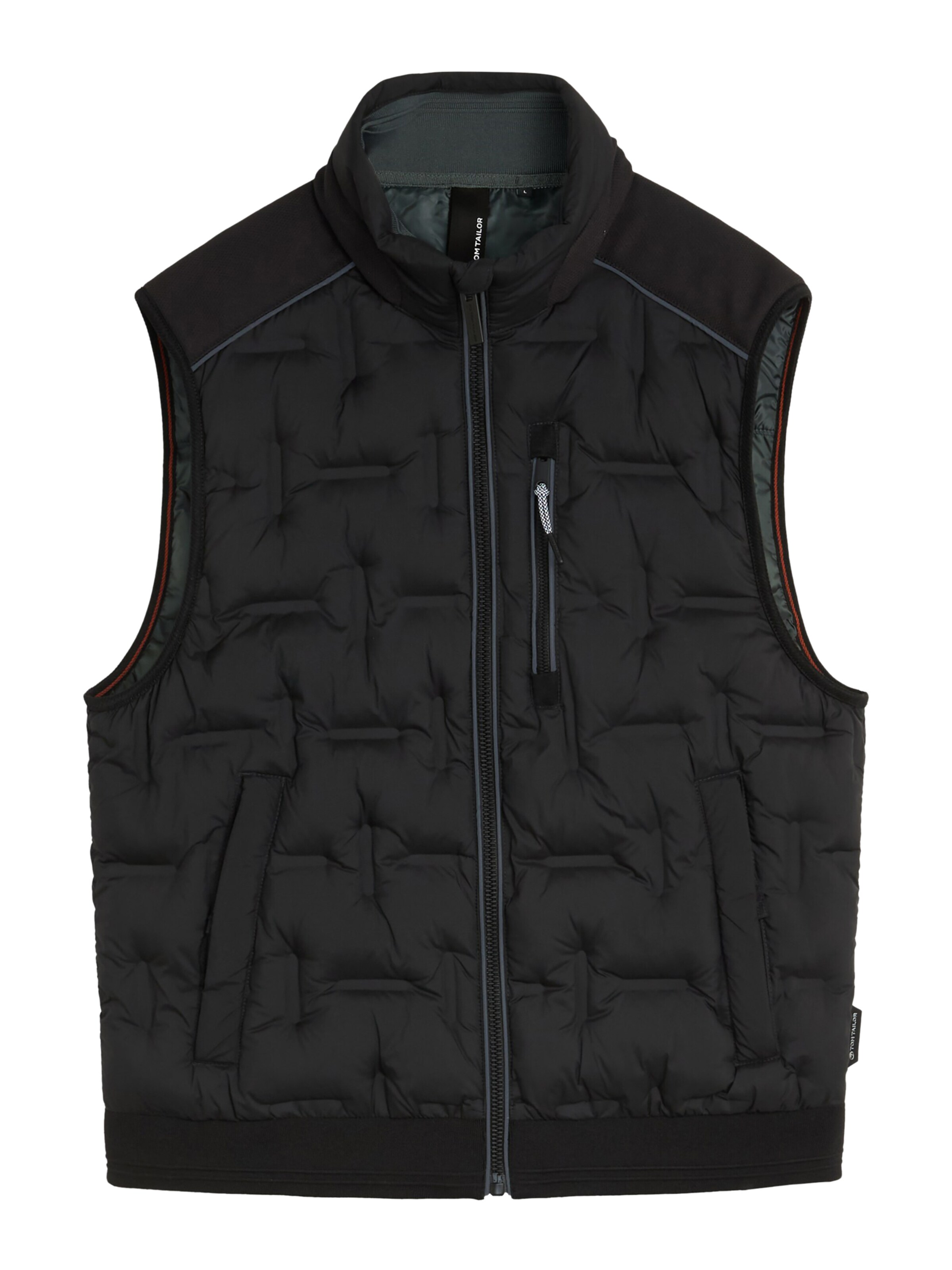 Gilet TOM TAILOR en noir : devant