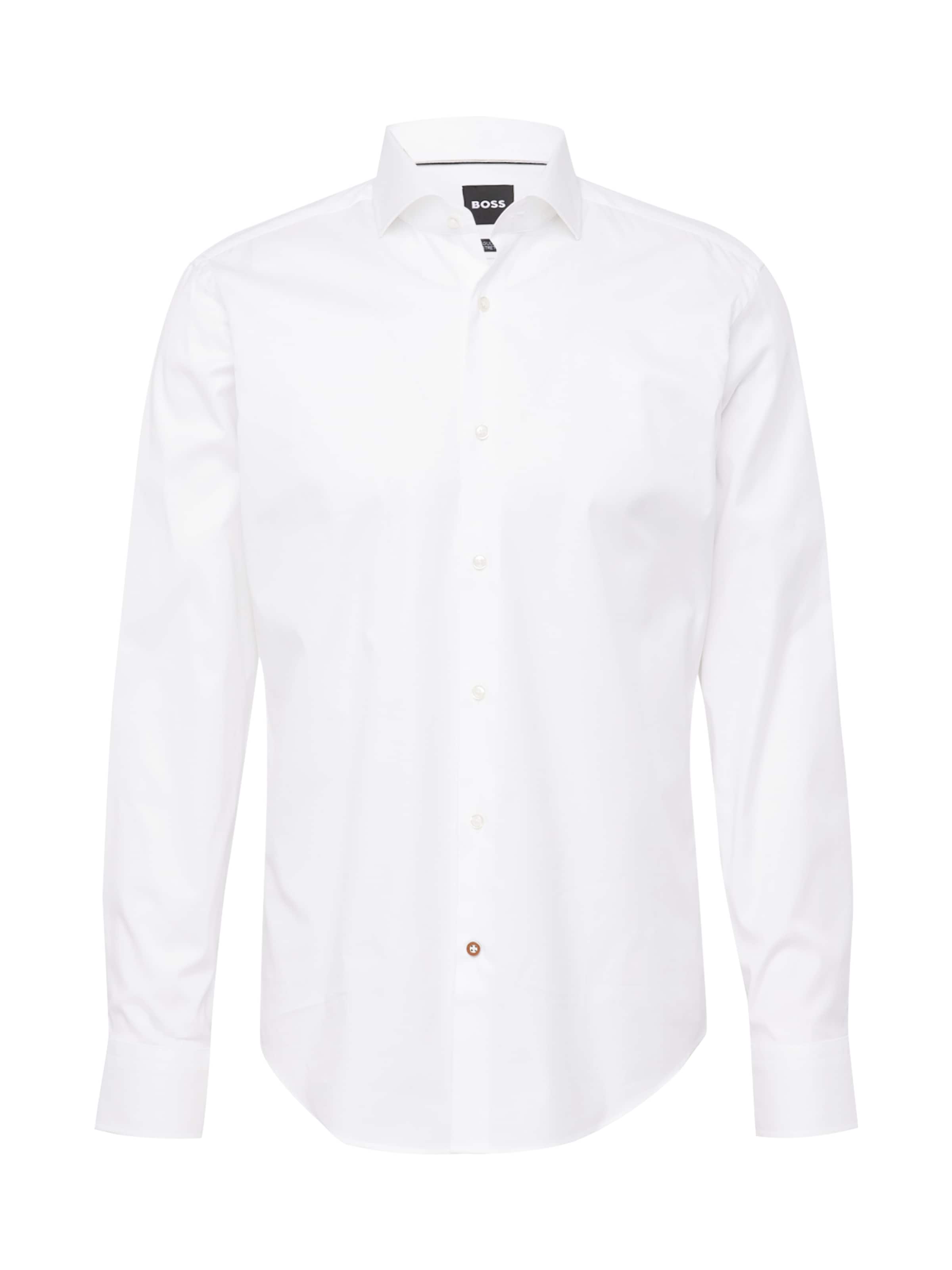 BOSS Regular fit Бизнес риза &#x27;H-Joe&#x27; в бяло: отпред