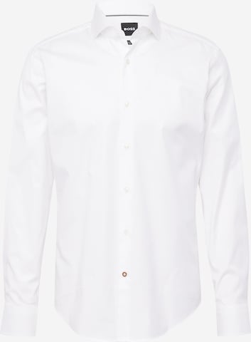 BOSS - Ajuste regular Camisa 'H-Joe' en blanco: frente