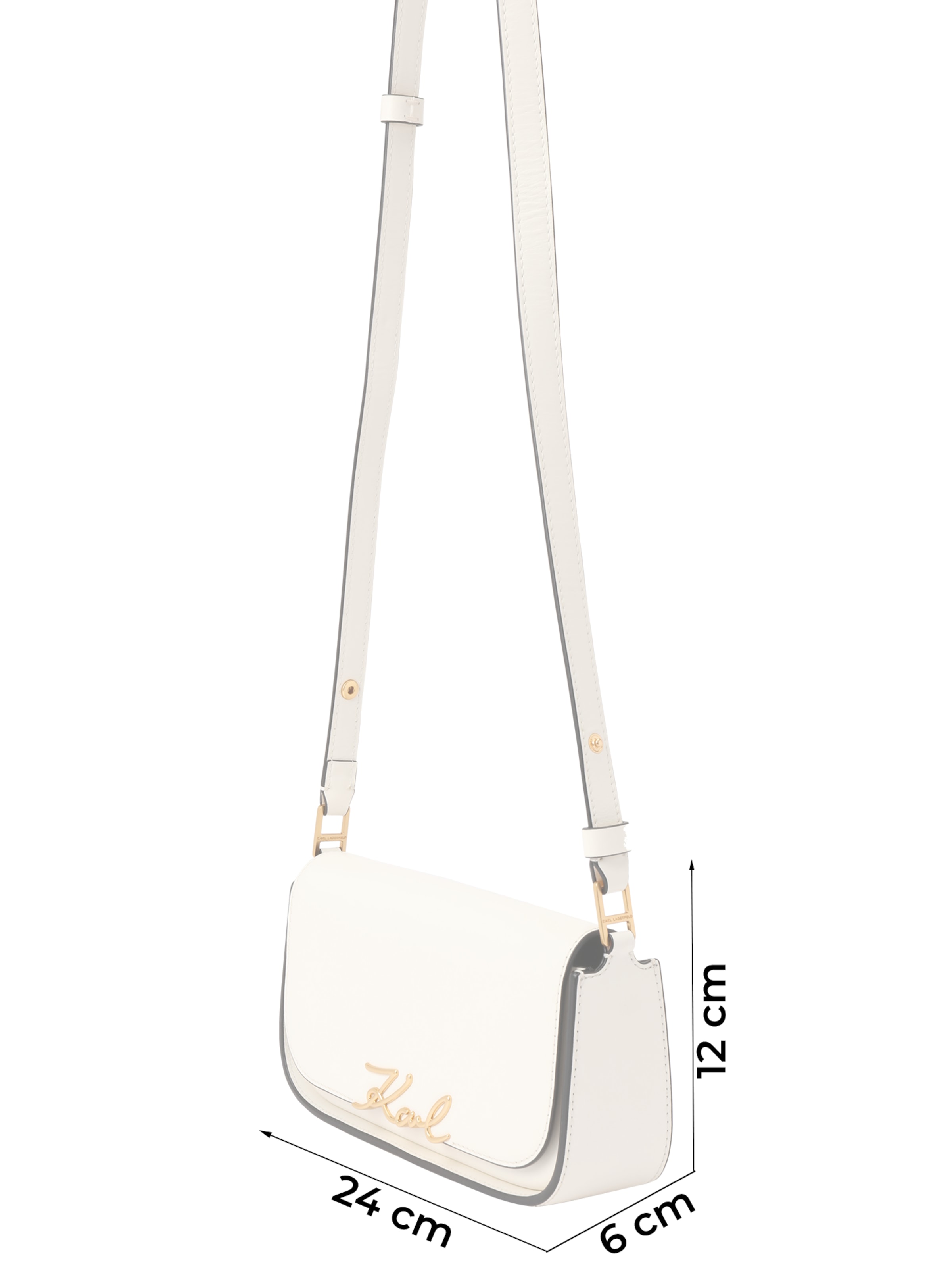Karl Lagerfeld Taška přes rameno 'Signature' – bílá