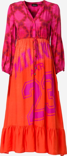 Rochie tip bluză Grace pe ciclam / roz pitaya / roșu deschis / roşu închis, Vizualizare produs