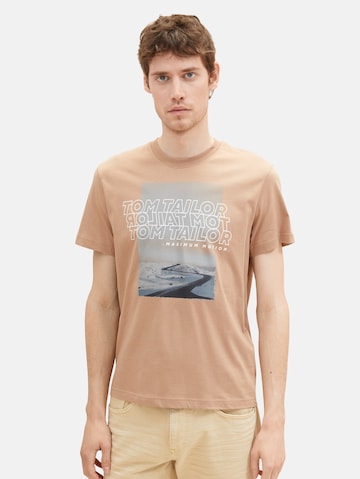 TOM TAILOR T-Shirt in Braun: predná strana