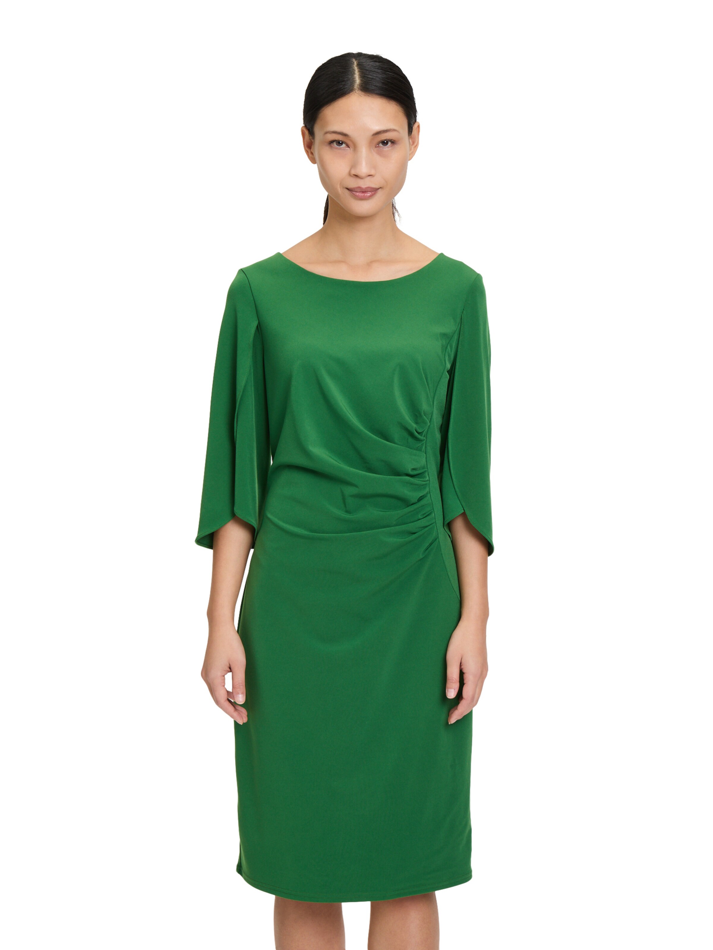 Vera Mont Jerseykleid mit 3/4 Arm in Grün: Vorderseite