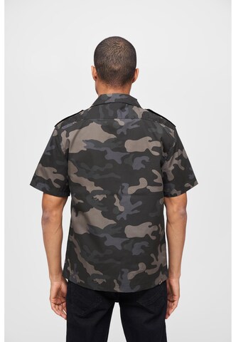 Brandit Regular fit Button Up Shirt in Green