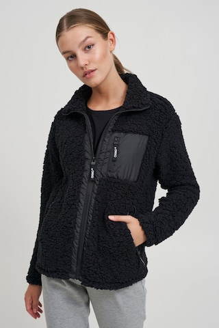 Oxmo Fleece jas in Zwart: voorkant