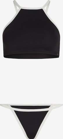 O'NEILLHigh neck Bikini - crna boja: prednji dio