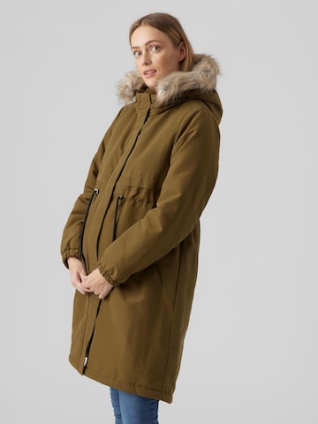 MAMALICIOUS Winterparka 'Jessi' in Groen: voorkant