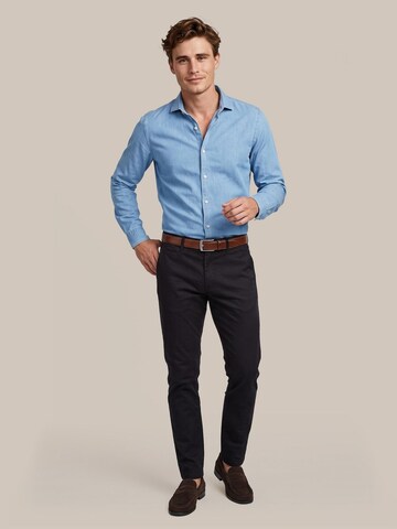 Coupe slim Chemise Suitable en bleu