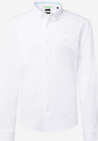 Coupe regular Chemise 'BIADO' BOSS en blanc : devant