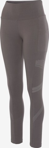 LASCANA ACTIVE Skinny Sportsbukser i beige: forside