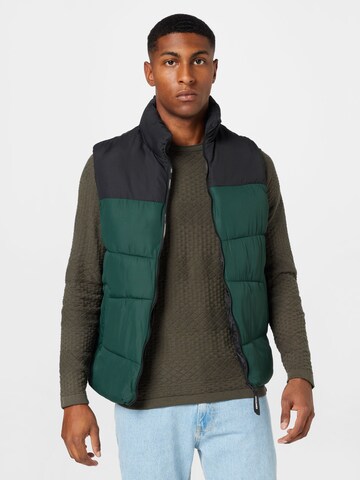 JACK & JONES Bodywarmer 'CHILI' in Groen: voorkant