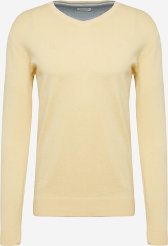 TOM TAILOR Regular fit Sweater in Yellow: front