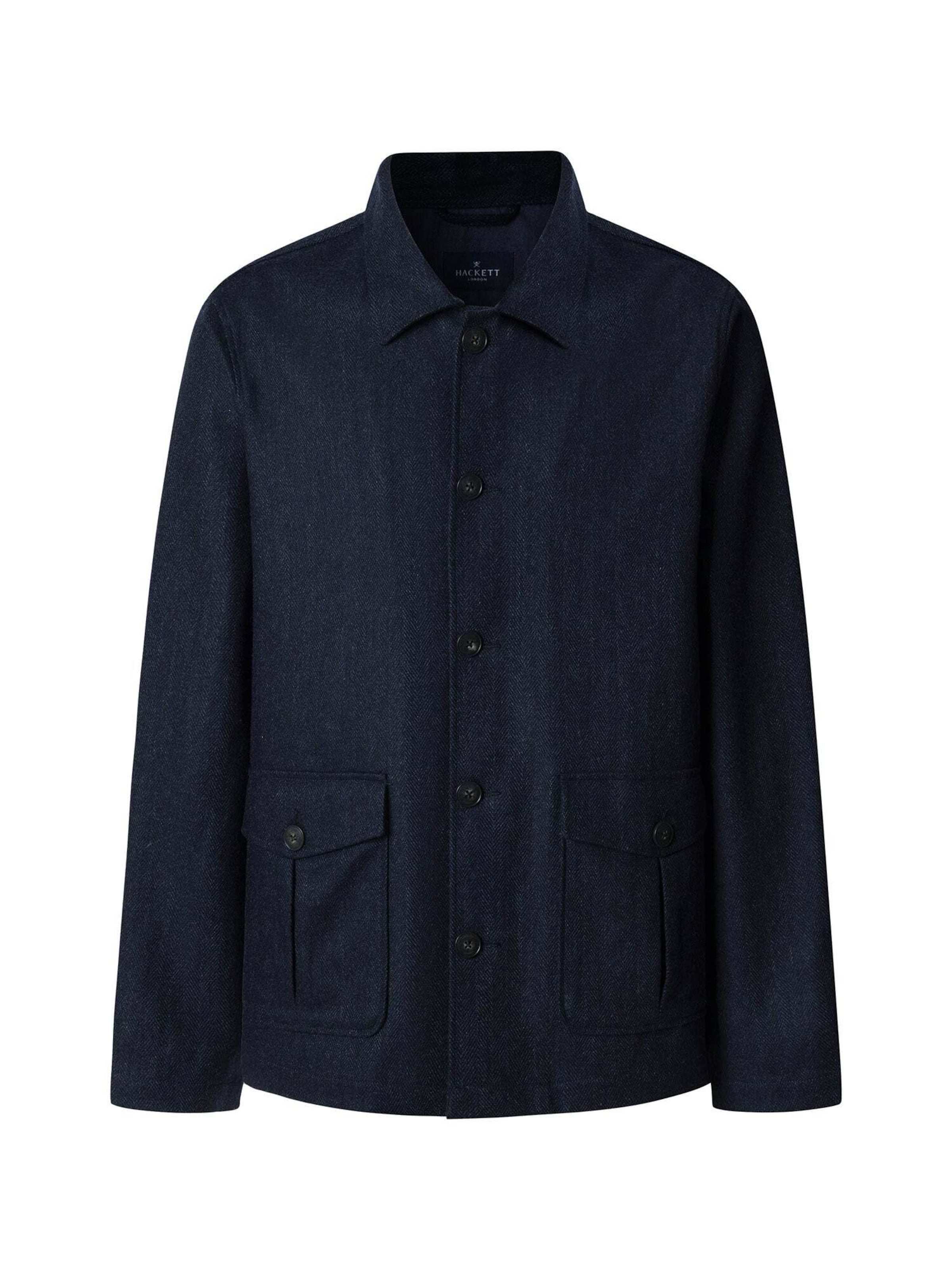 Hackett London Tussenjas in Blauw: voorkant