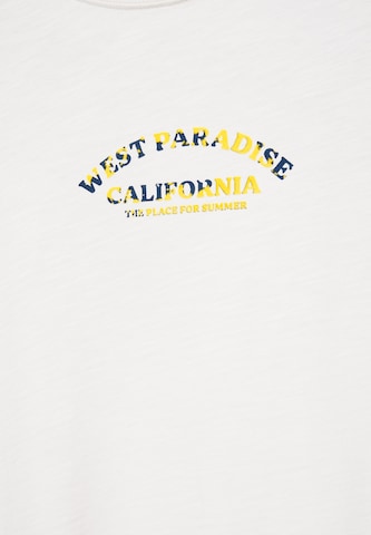 T-Shirt 'WEST PARADISE' Pull&Bear en blanc