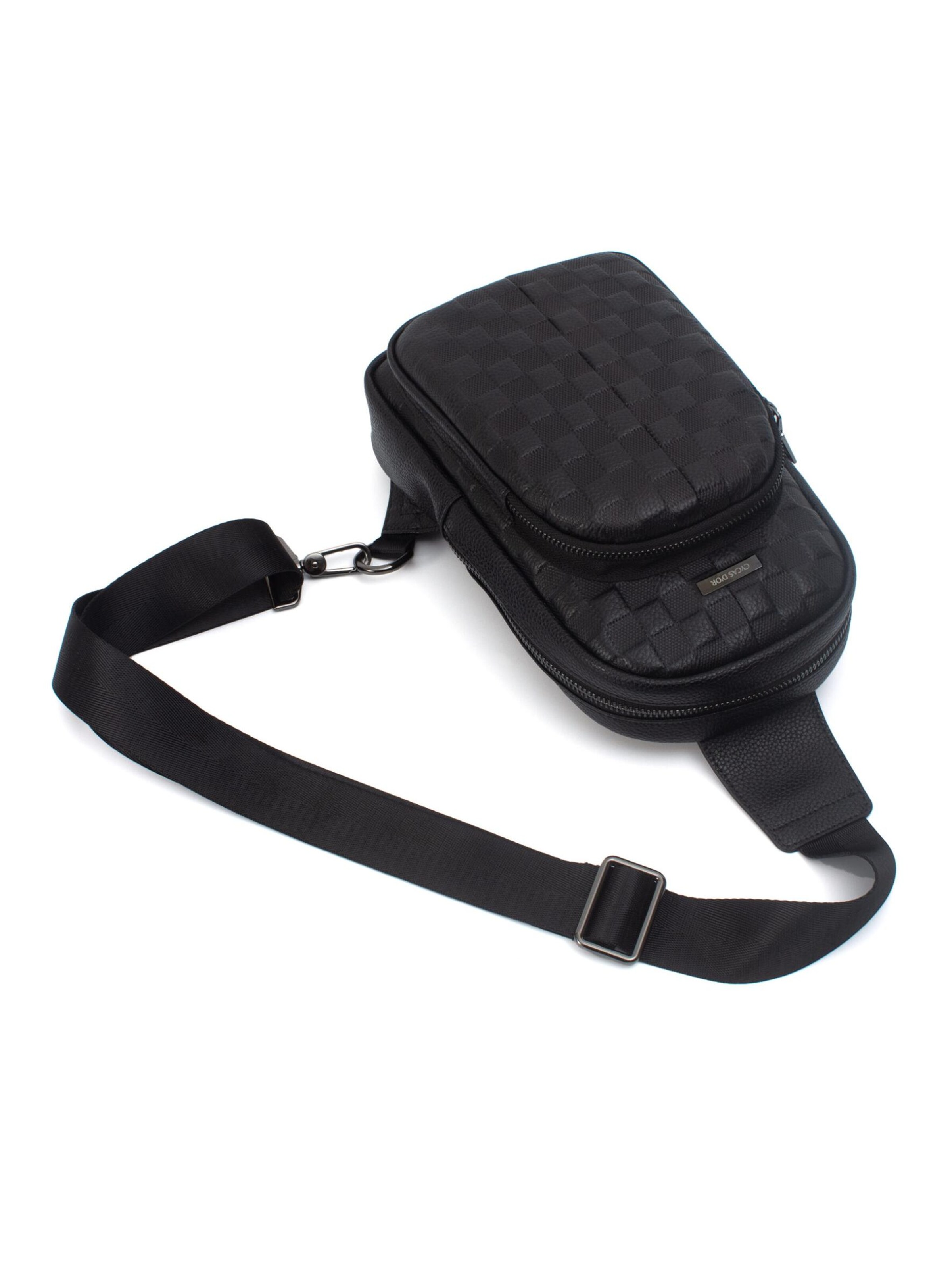 CYCAS D'OR Schoudertas 'AMBRÉNOIR FINGERPRINT RECOGNITION' in Zwart