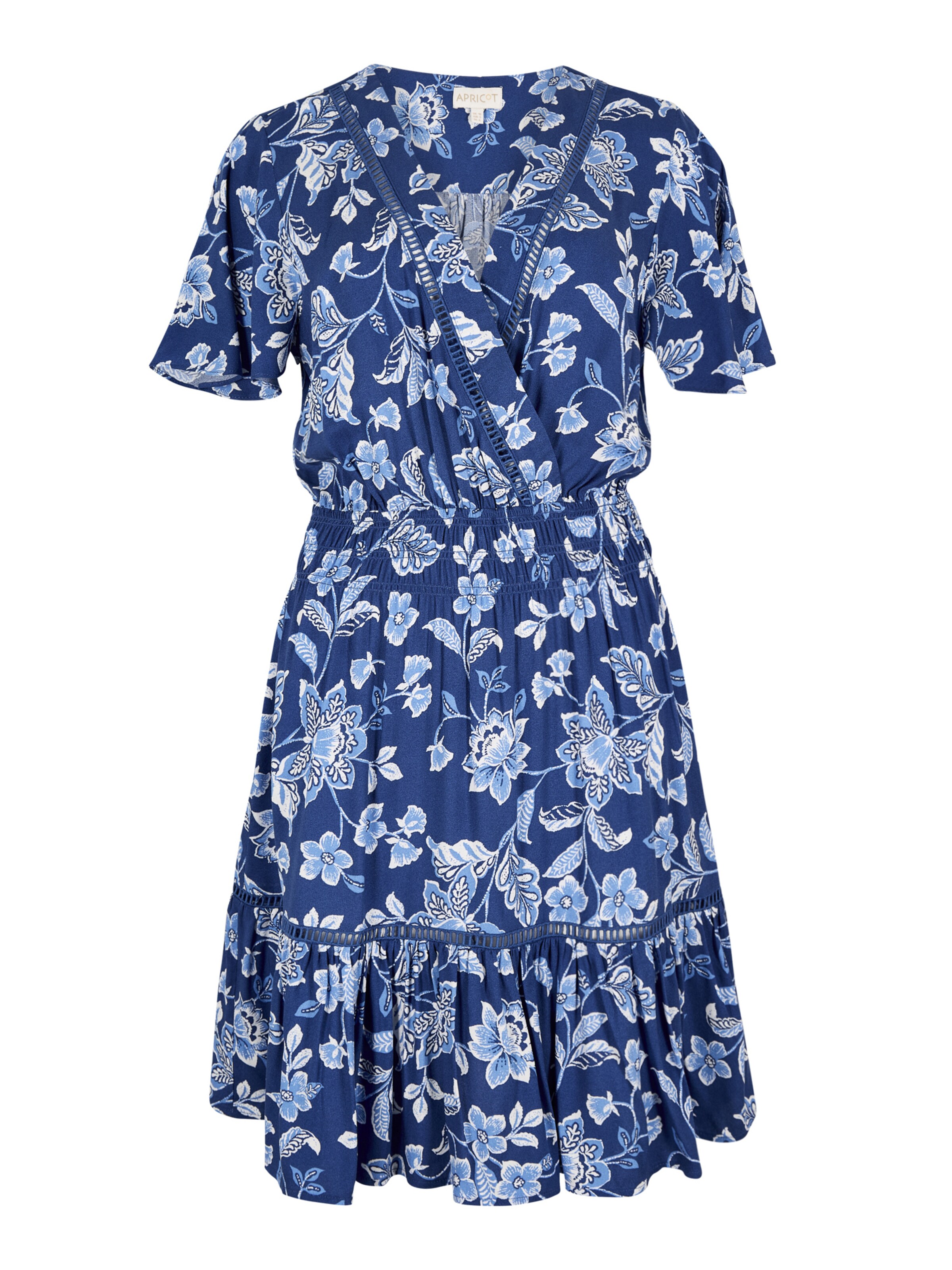 Apricot Robe ' ' en bleu, Vue avec produit