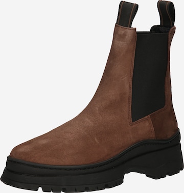 LÄST Chelsea boots in Bruin: voorkant