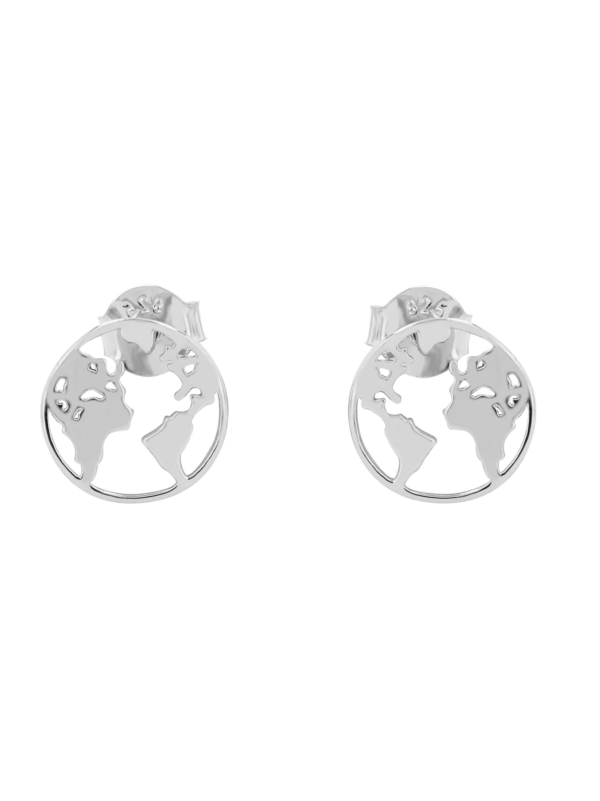 Akzent Earrings '"Odin" aus 925 Sterlingsilber, rhodiniert, langlebig' in Silver: front