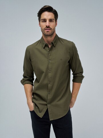 Salsa Jeans Slim fit Overhemd in Groen: voorkant