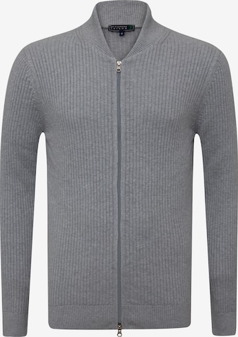 Sir Raymond Tailor Knit Cardigan 'Milan' in Grey: front