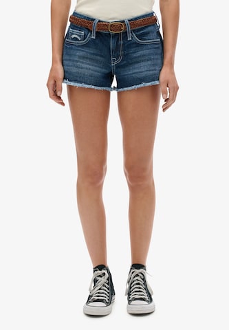 Superdry Slimfit Broek in Blauw: voorkant