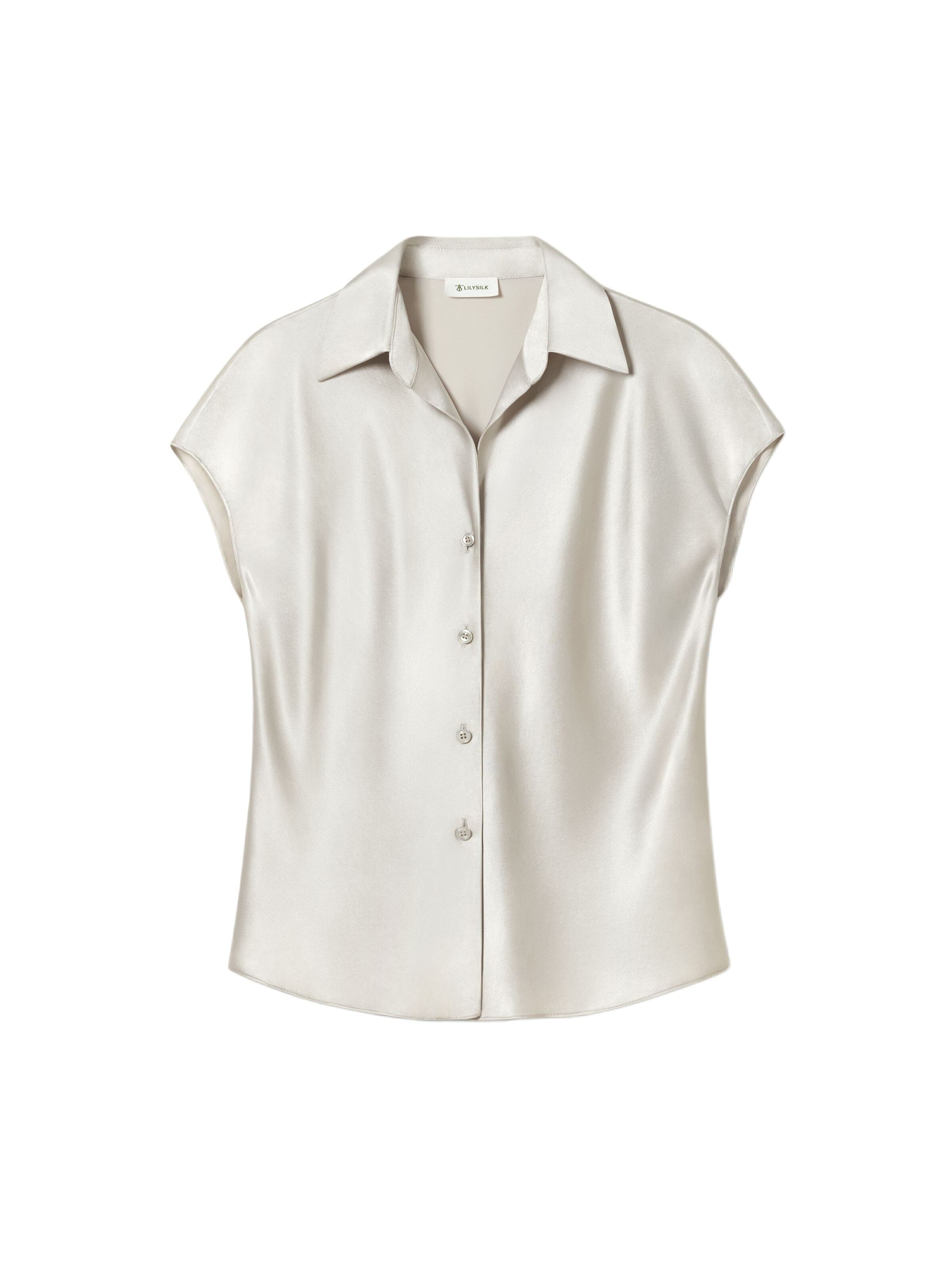 Lilysilk Blouse in Grijs: voorkant