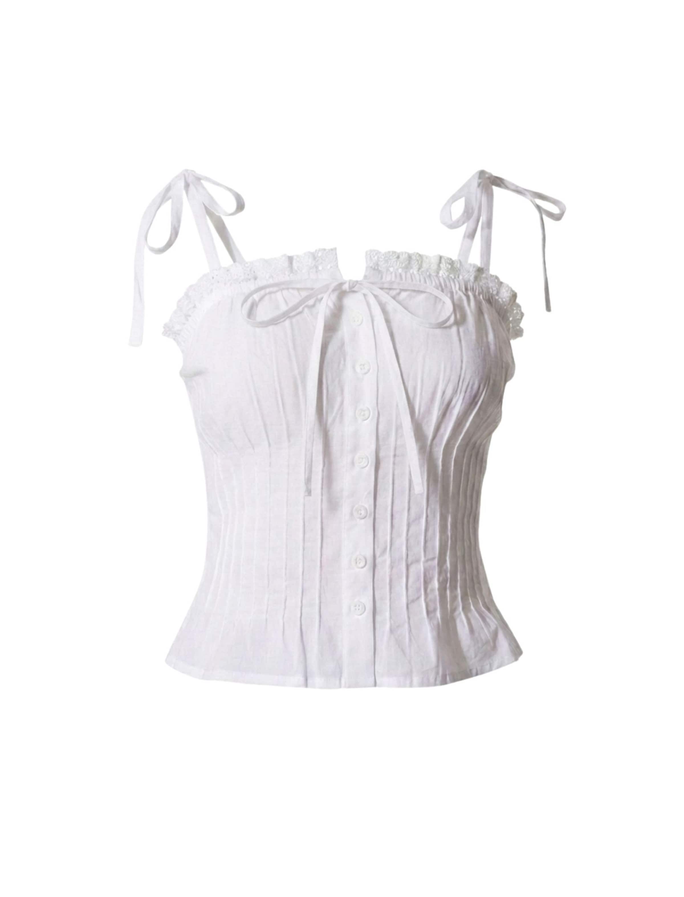 Top di South Beach in bianco: frontale