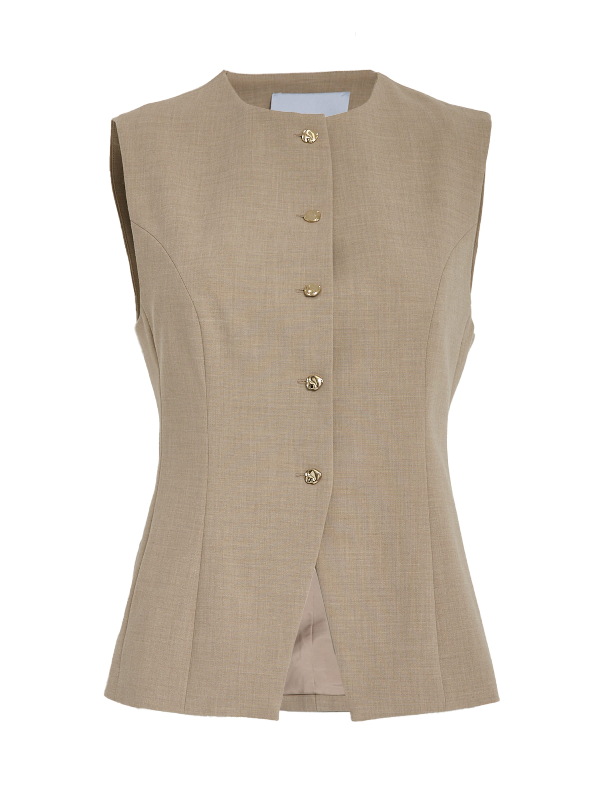 minus - Chaleco 'Famey' en beige: frente