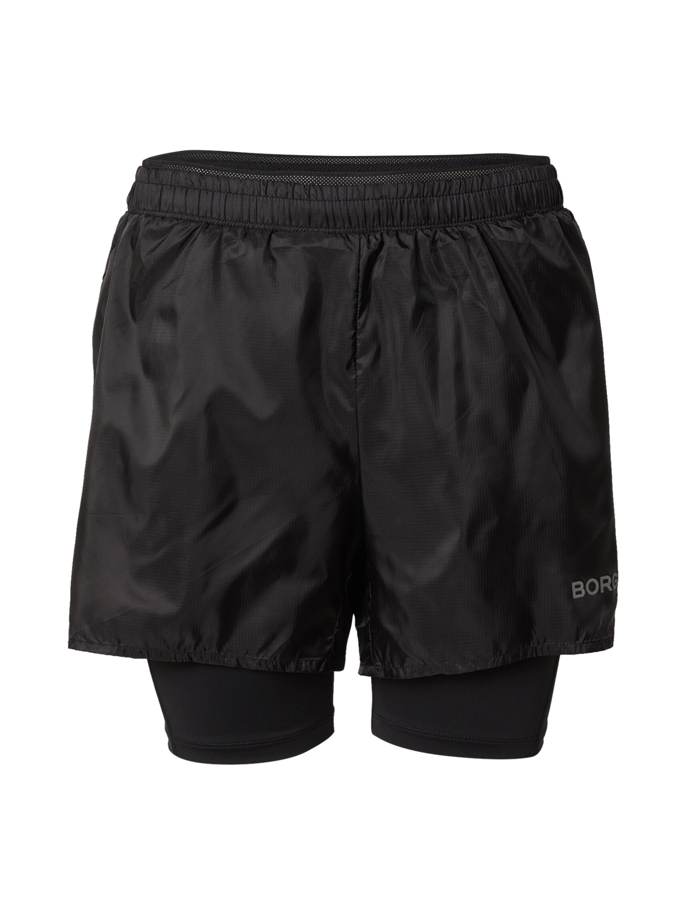 BJÖRN BORG regular Παντελόνι φόρμας σε μαύρο: μπροστά