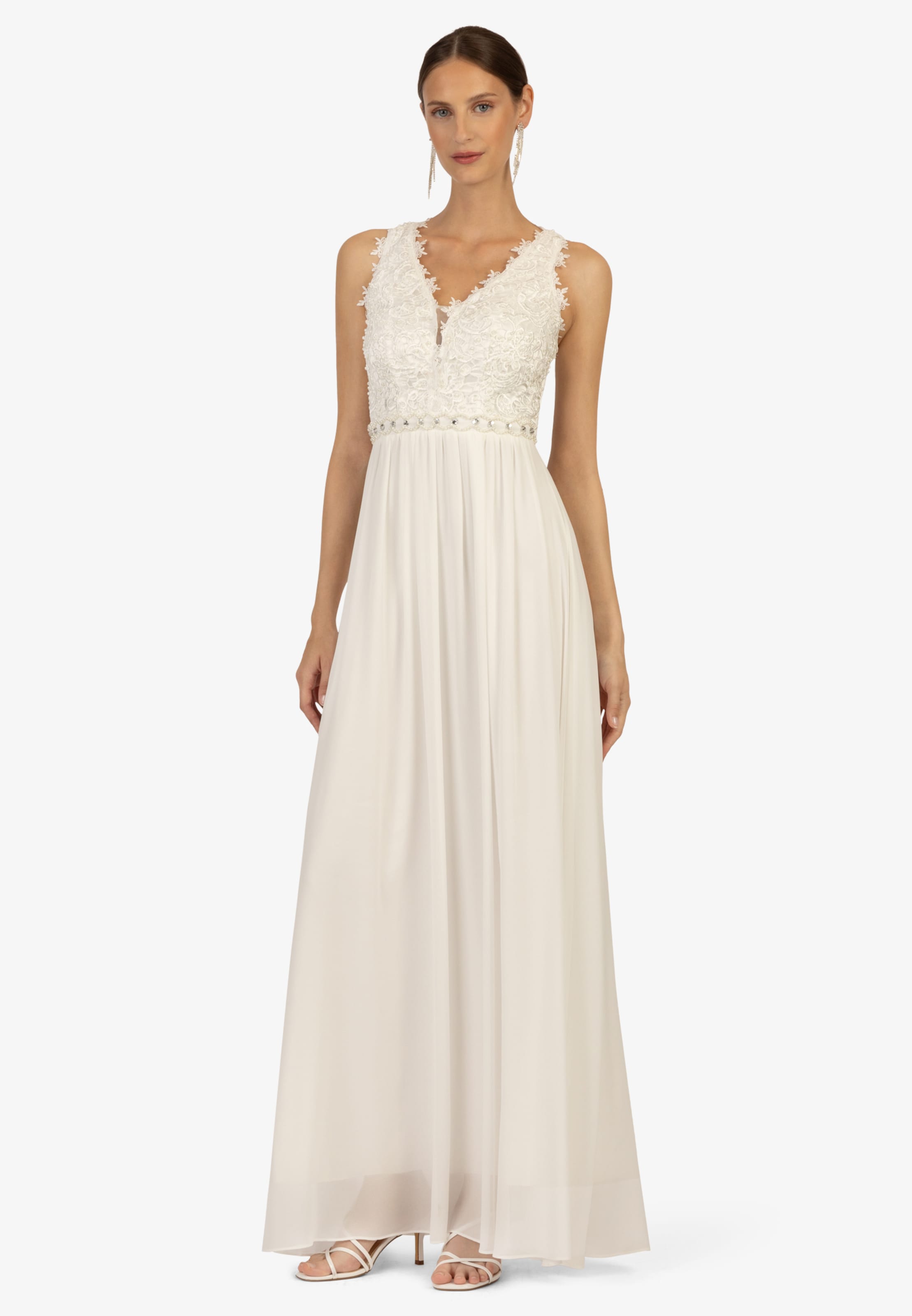 Kraimod Õhtukleit, värv valge: eest vaates