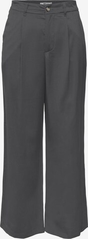 ONLY Wide leg Pleat-Front Pants in Grey: front