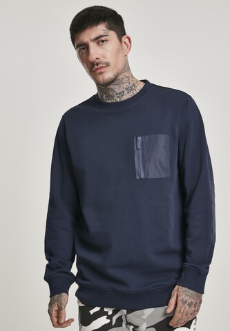 Sweat-shirt Urban Classics en bleu : devant