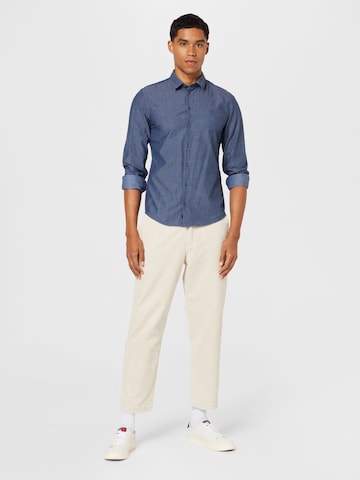 Casual Friday Regular fit Button Up Shirt 'Arthur' in Blue