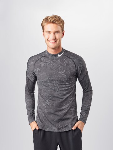 NIKE Regular fit Functioneel shirt in Grijs: voorkant