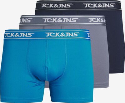 JACK & JONES Boxers 'CARL' en bleu / bleu foncé / gris / blanc, Vue avec produit