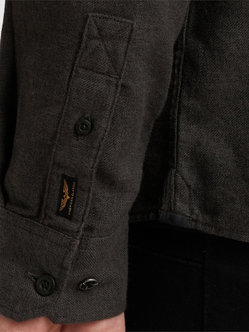 PME Legend Regular Fit Skjorte 'Shirt with allover texture' i sort