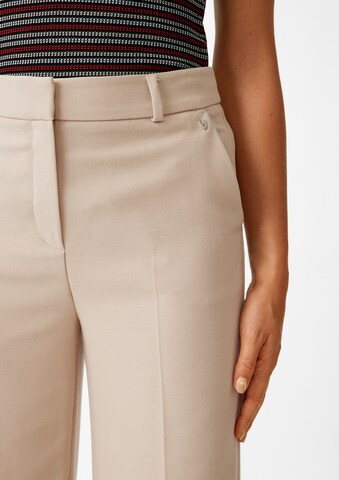 COMMA Wide leg Trousers with creases in Beige