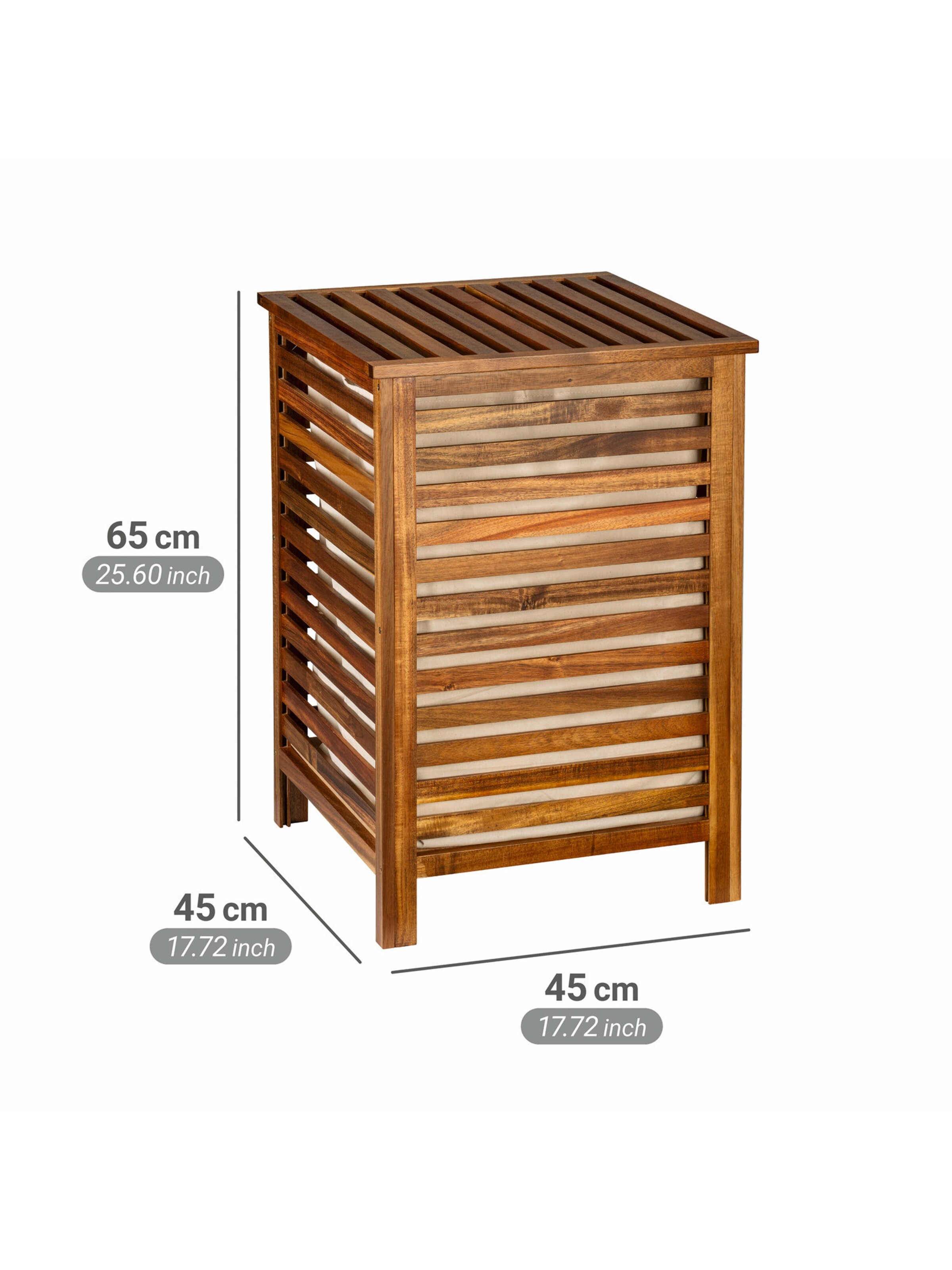 Wenko Laundry Basket in Brown