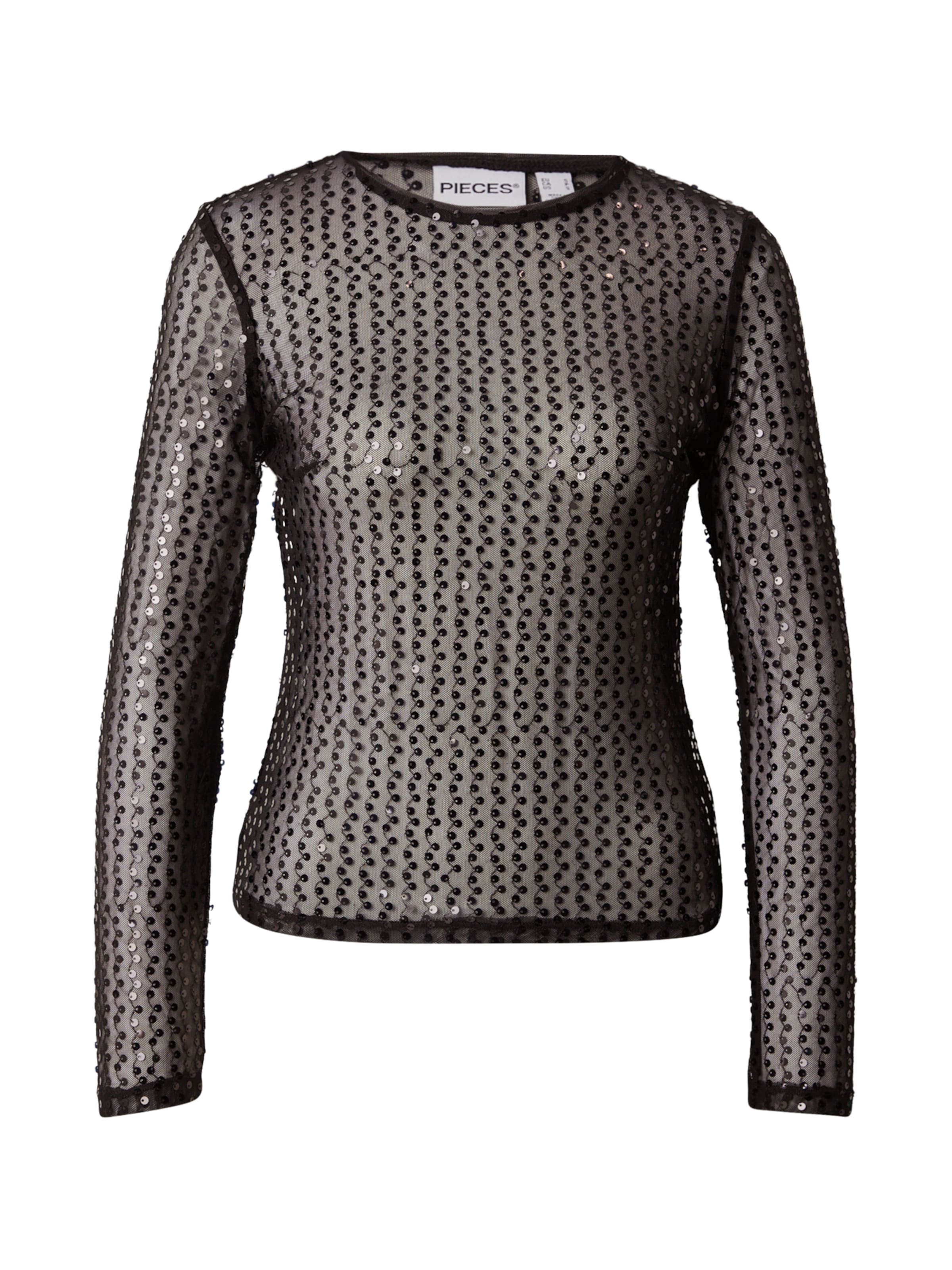 melns PIECES T-Krekls 'PCMacey': no priekšpuses