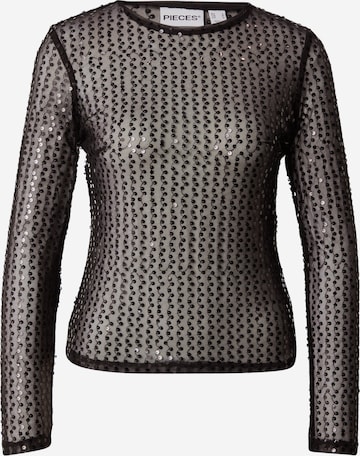 T-shirt 'PCMacey' PIECES en noir : devant