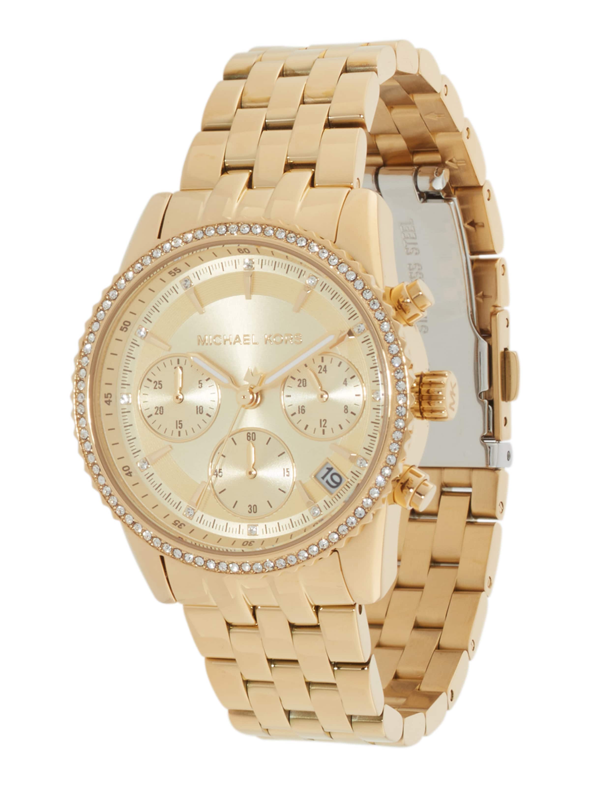 MICHAEL Michael Kors Аналогов часовник 'RITZ' в злато: отпред