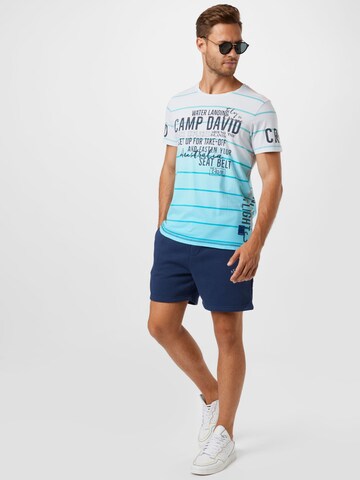 CAMP DAVID T-Shirt 'Fly and Cruise' in Blau