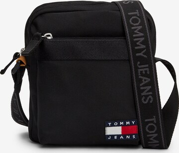 Tommy Jeans Чанта за през рамо тип преметка 'Essential' в черно: отпред