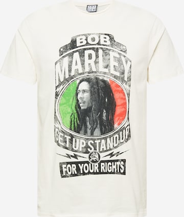 AMPLIFIED Shirt 'BOB MARLEY GET UP STAND UP' in Wit: voorkant
