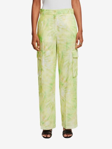 ESPRIT Wide leg Cargo Pants in Green: front