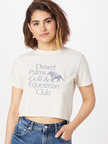 smėlio Abercrombie & Fitch Marškinėliai 'COUNTRY CLUB': priekis