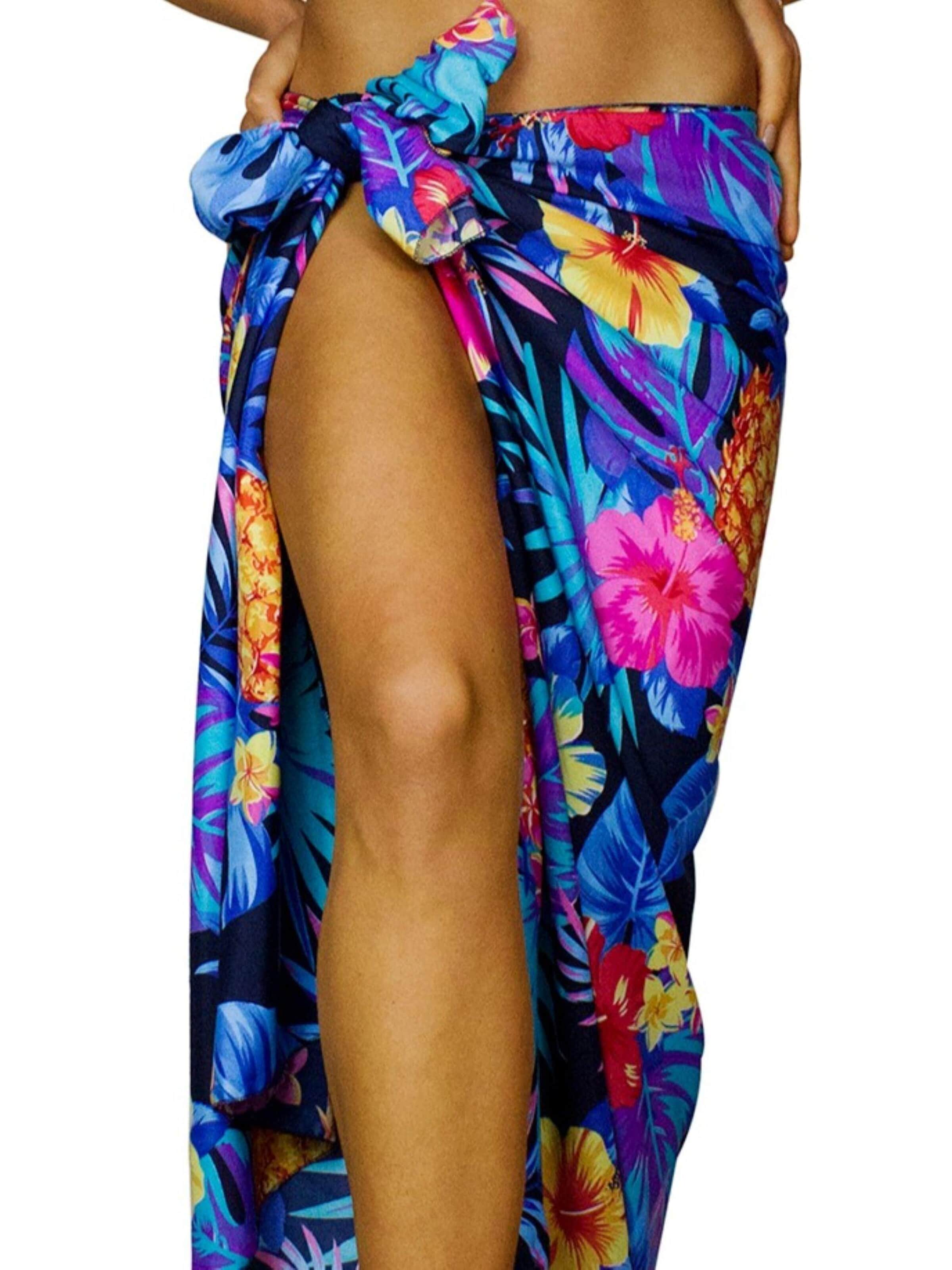 Foulard 'Pineapple' di King Kameha in nero