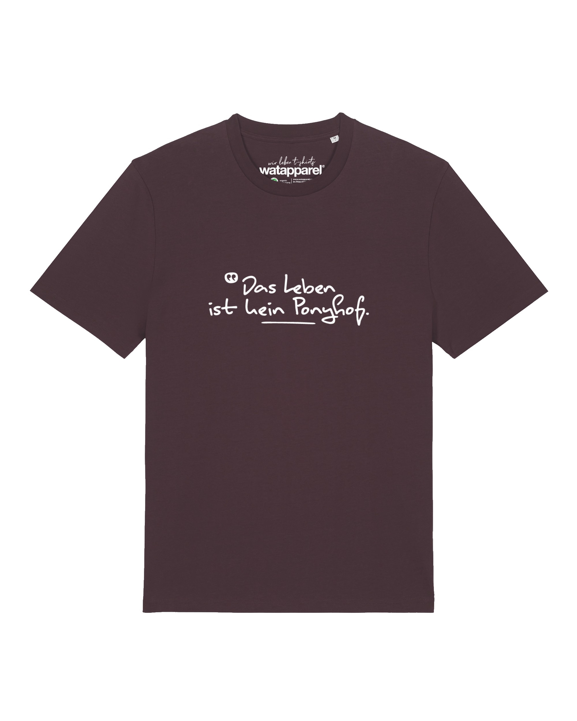 Watapparel Shirt 'Das Leben Ist Kein Ponyhof' in Red: front